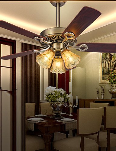 Ssby Retro Bar Iron Ceiling Fans Lamp 3 Light For Dinning Room  110-120v