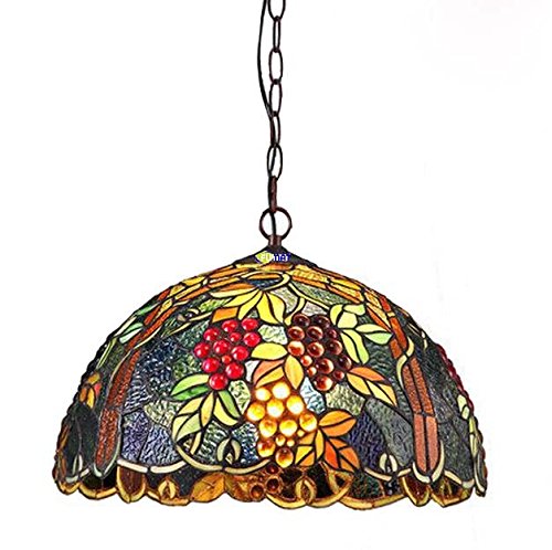 FUMAT 2 Lights Grape Tiffany Pendant Lamp Dining Living Room Lighing D1575