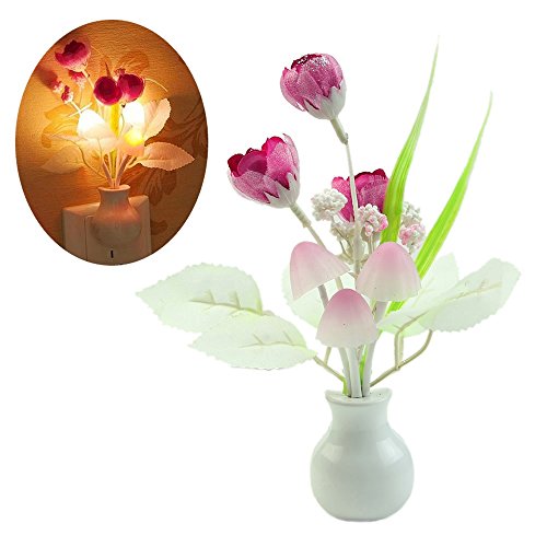 Fengzhicai Tulip Led Mushroom Nightlight Wall Light Sensor Baby Bedroom Decoration Lamp