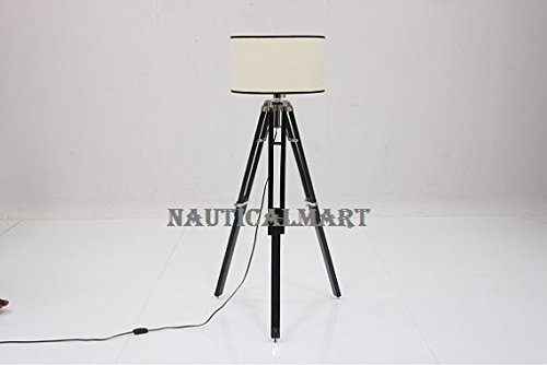 NAUTICALMART DESIGNERS VINTAGE TRIPOD FLOOR LAMP FOR LIVING ROOM BY NAUTICALMART