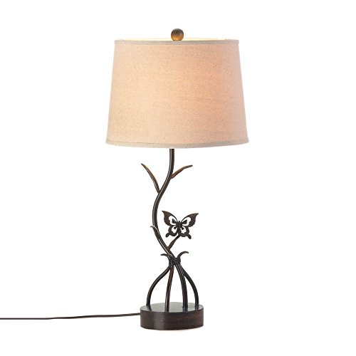 Table Lamps Butterfly Ornament Bedroom Living Room Shade Tiffany Reading Mainstays Indoor Contemporary Lamp Decor