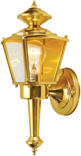 Hardware House 544262 13-12-inch By 4-12-inch Outdoor Lighting Fixture Polished Brass