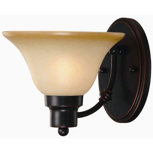 Hardware House Bristol Series 1 Light Oil Rubbed Bronze 7-14 Inch By 7-34 Inch Bath  Wall Lighting Fixture