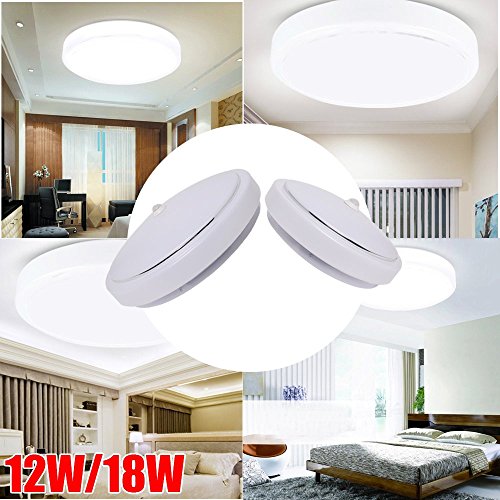 Excellent 24SMD 5730 12W Day White Round PIR LED SMDs Flush Mounted Ceiling Light Sensor Downlight