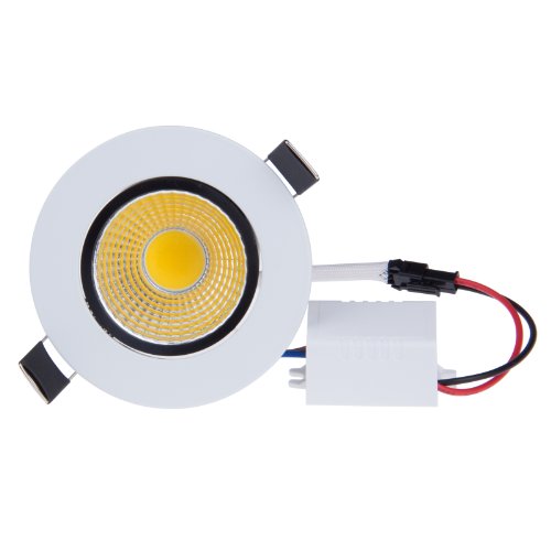 Lemonbest Dimmable 5W COB LED Ceiling Light Downlight Warm White Spotlight Lamp Recessed Lighting Fixture  Halogen Bulb Replacement