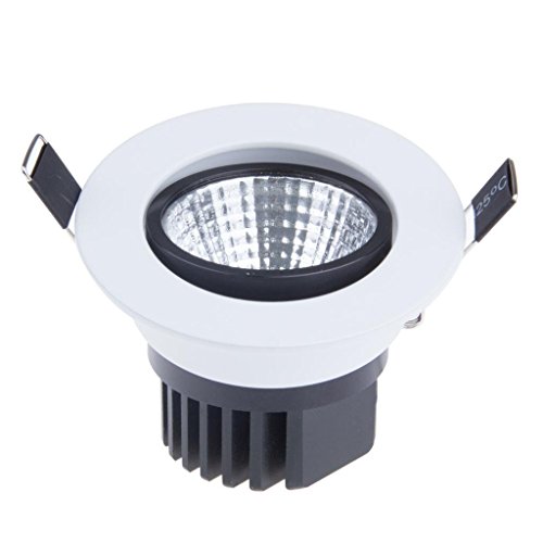 Lemonbest Dimmable 5w Cob Led Ceiling Light Downlight Cool White Spotlight Lamp Recessed Lighting Fixture