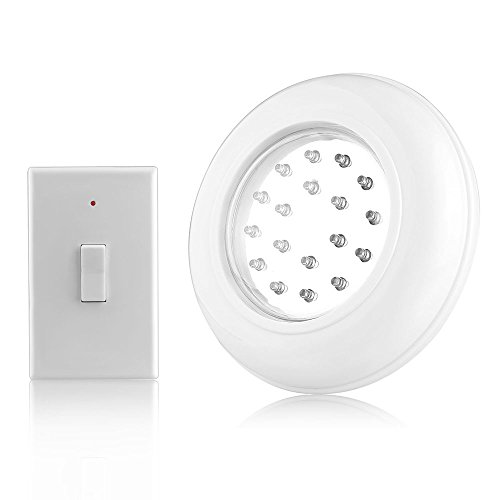 Powstro 18-LED Ceiling Light Wall LampWireless Remote Control Closet Hall Stairways Light Battery-Operated
