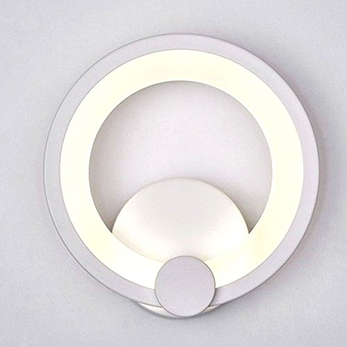 Sanyi Modern Wall Light Fixture Round LED Panel Light 1-Light Warm White Wall Sconce Led Ceiling Lamp Dimmable Wall Light Fixture Adjustable Acrylic Wall Lamp