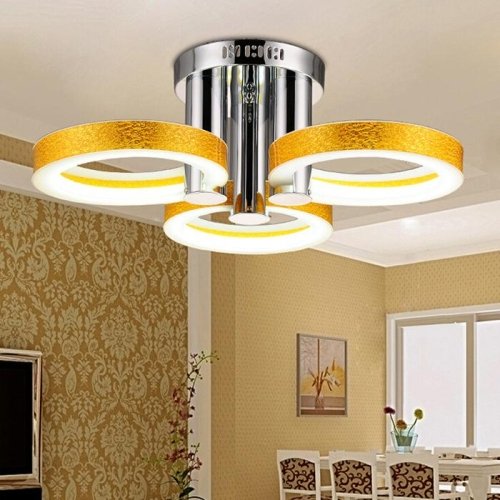 Lightinthebox Led Acrylic Chandelier With 3 Lights gold - 90-240vhome Ceiling Light Fixture Flush Mount Pendant