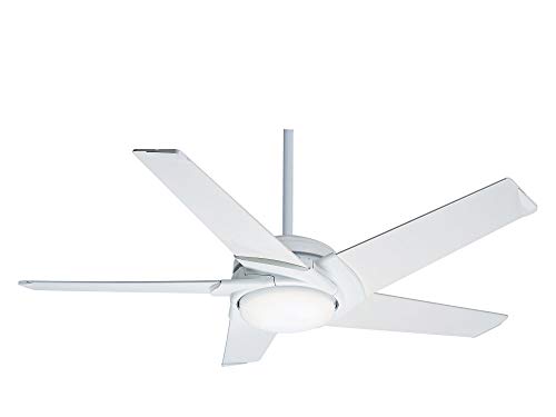 Casablanca Indoor Ceiling Fan with LED Light and wall control - Stealth 54 inch White 59091
