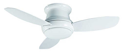 Cloudy Bay White Flush Mount 44 Ceiling Fan with LED Light Remote Control