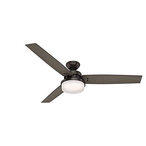 Hunter Indoor Ceiling Fan with LED Light and remote control - Sentinel 60 inch Premier Bronze 59457