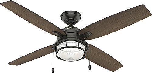 Hunter Indoor  Outdoor Ceiling Fan with LED Light and pull chain control - Ocala 52 inch Nobel Bronze 59214