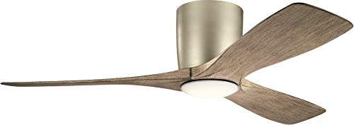 Kichler 300032NI Volos 48 Ceiling Fan with LED Lights Wall Control Brushed Nickel