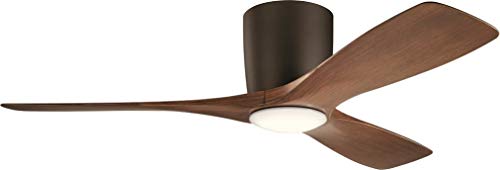 Kichler 300032SNB Volos 48 Ceiling Fan with LED Lights Wall Control Satin Natural Bronze