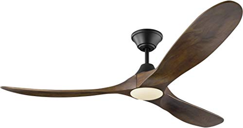 Monte Carlo 3MAVR60BKD Maverick Modern Energy Star 60 Ceiling Fan with LED Light and Hand Remote Control 3 Balsa Wood Blades Matte Black