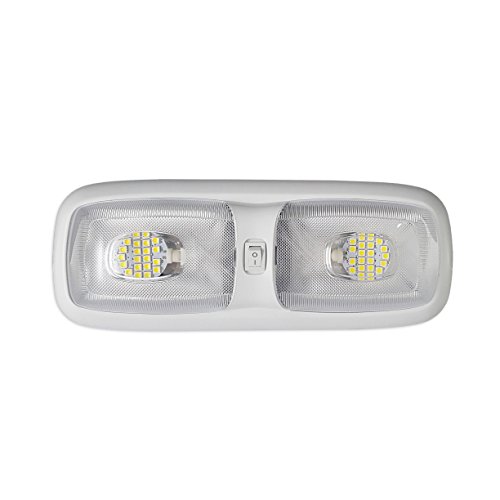 1 New Rv Led 12v 4200k Ceiling Fixture Double Dome Pancake Light For Camper Trailer Rv Marine