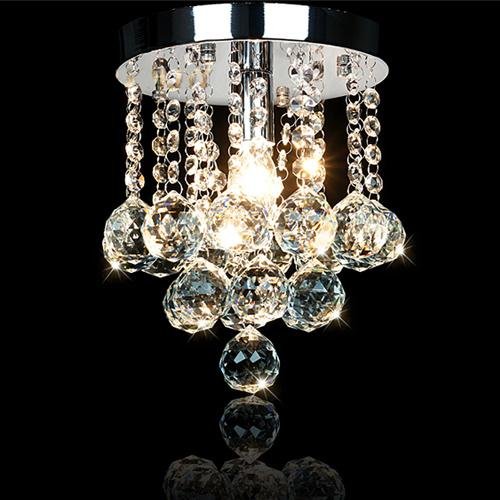 LightInTheBox 200mm Fashion Crystal Ceiling Lamp Luxury Pendant Chandelier Light Modern Home Ceiling Light Fixture Flush Mount Pendant Light Chandeliers Lighting