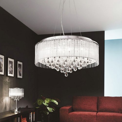 LightInTheBox Elegant Crytal Pendant Light with 8-Lights in Cylinder Shade Drum Ceiling Lamp Fixture