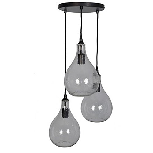 Threshold Artisian 3 Tear Drop Ball Glass Pendant Chandelier Ceiling Lamp