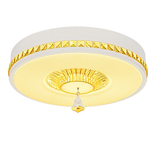 Cang teacher 36WLED Bedroom Ceiling Light Diameter 50CM Round Ceiling Lamp Wall ControlRemote Control Dimming Lights Acrylic Lamp Shade Crystal Pendant Color  50cm-A