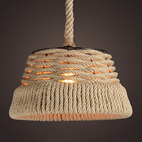 Retro Hemp Rope Chandelier Creative Coffee Restaurant Bar Clothing Store Decorative Lights Bedroom Ceiling Light  Color  A 