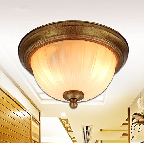 Round Retro Living Room European Bedroom Ceiling Light Corridor Lamp