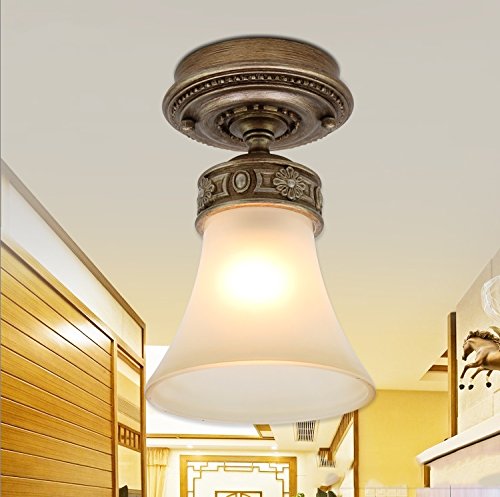 Round Retro Living Room European Bedroom Ceiling Light Corridor Lamp