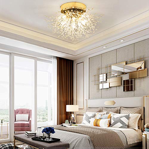 KUVV Perfecto Simple Modern Golden Light Luxury Living Room Ceiling Lamp Nordic Ceiling Lamp Romantic Creative Children Room Master Bedroom Lighting Tricolor Light Color  5 Heads