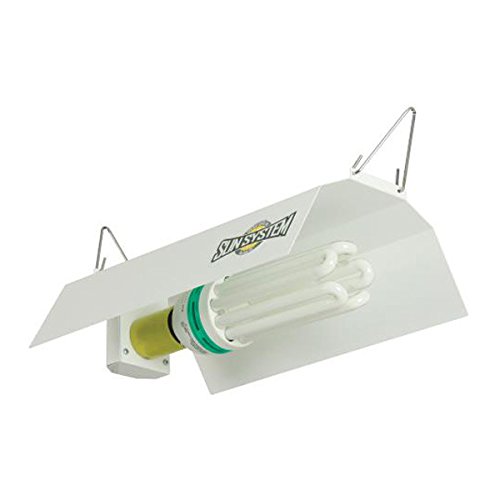 White Wing Grow Light Reflector with 125W CFL Mogul Socket Sunlight Supply 960380