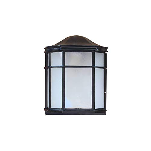 Starry Lighting SL-63185BVintage Metal Outdoor Wall SconceAntique Black Metal Outdoor Wall Light with Glass Shade for GardenYardVillaHallway