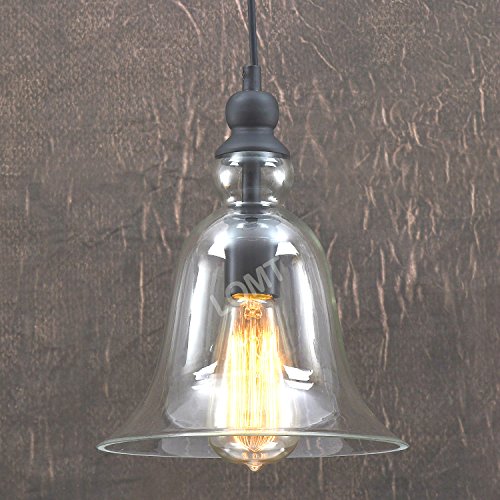 Big Bell Glass Vintage Retro Ceiling Pendant Light Hanging Lamp
