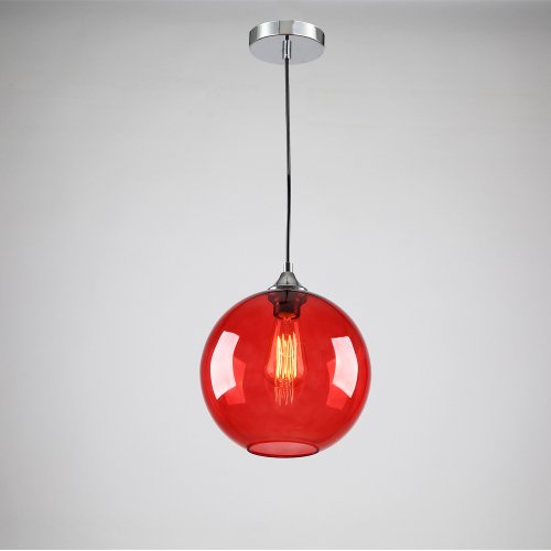 Lightinthebox Vintage Glass Pendant Light In Round Red Bubble Design Modern Home Ceiling Light Fixture Flush