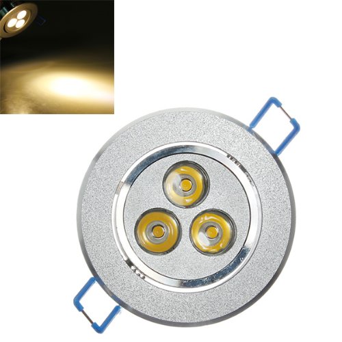 3W 300LM 3500K Warm White LED Recessed Ceiling Light Bulb 85-265V