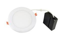 Black 6-inch 12 Watt Ultra-thin Round LED Recessed Panel Light 950lm 3000K Warm White LED Recessed Ceiling Lights for Home Office Commercial Lighting Dimmable