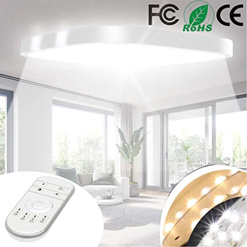 15W 12inch Dimmable Ceiling Light with Remote Control Led Ceiling Lamp Mount Ceiling Light Fixture Ceiling Lighting Kitchen Bathroom Living Room Bedroom Office