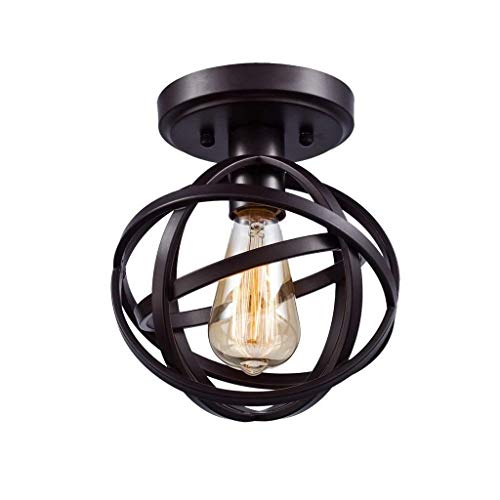 EFXPRR Industrial Wall Light BlackVintage Celling Light Lighting Not Adjustable Socket Rustic Sconces Wire Metal Cage Wall Lamp Indoor Home Retro Lights Fixture Single Lamp-Base Black 1 Packs