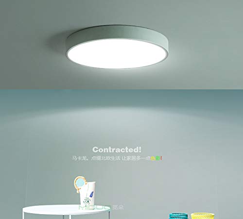 Metermall 5CM 20W LED Modern Green Shell Round Shape Celling Lamp for Living Room Bedroom Lighting White Light Youth Green 305cm 20W