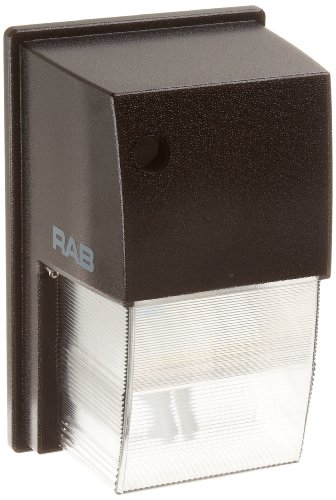 RAB Lighting WPTF42PC2 Tallpack CFL Lamp with Polycarbonate Molded Refractor Triple Type Aluminum 42W Power 3000 Lumens 277V Button Photocell Bronze Color