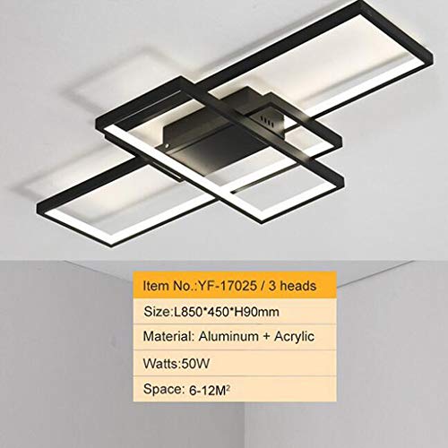 MEIDENG BlackWhite LED Ceiling Chandelier for Living Study Room Bedroom Aluminum Modern Led Ceiling ChandelierDimmableBL850