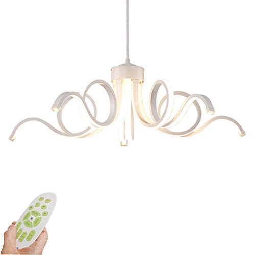Pendant Light Modern Design Dimmable 75W Chic LED Dining Room Table Chandeliers Ceiling Lamp Hanging Lights Fixture with Remote Control for Living Room Bedroom Dinning Room Painting Lamp Hung Light