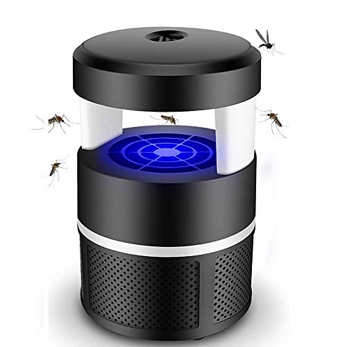 gdfh Mosquito Killer Lamp Insect Trap USB Powered Insect LED UV Light Fly Inhaler Catcher Non-Toxic No Radiation Mosquito Repellent with Suction FanBlack Led Photocatalyst Mosquito Killer