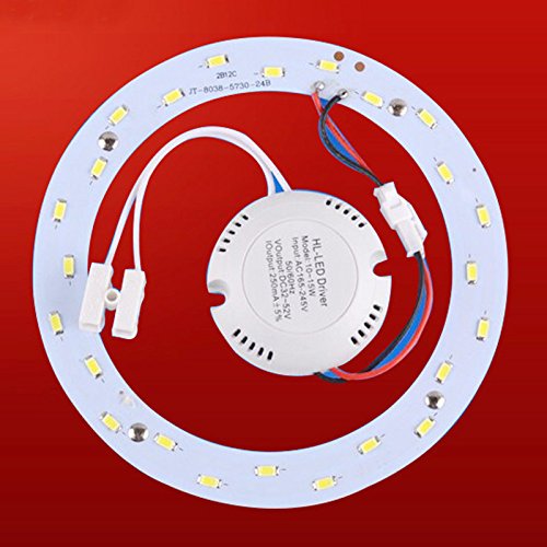 OUYAWEI 243mm Dia 18W 36 LEDs 5730 SMD Pure White LED Ceiling Light Aluminum Board