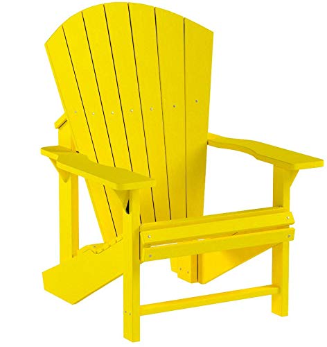 Recycled Plastic Adirondack Chair Yellow 32 L x 31 W x 40-12H