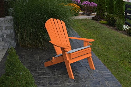 A&ampl Furniture Company Folding Recycled Plastic Adirondack Chair With Cupholders