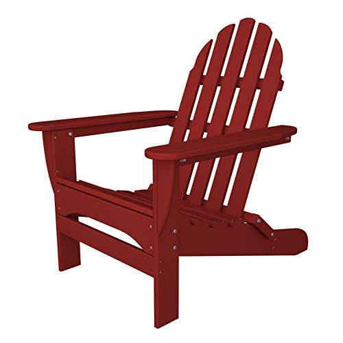 Recycled Plastic Adirondack Chair By Polywood Frame Color Sunset Red