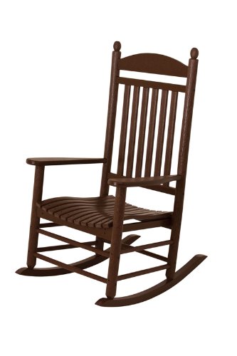 POLYWOOD Outdoor Furniture Jefferson Rocker Mahogany-Recycled Plastic Materials