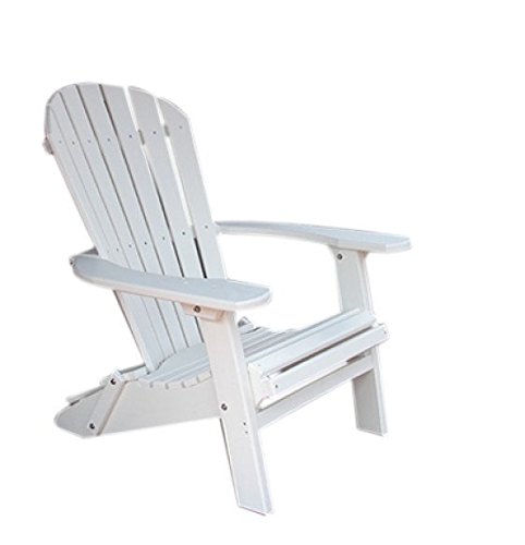 Phat Tommy Recycled Poly Deluxe Folding Adirondack Chair White