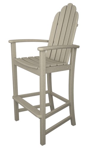 Polywood Adirondack Bar Height Chair Sand