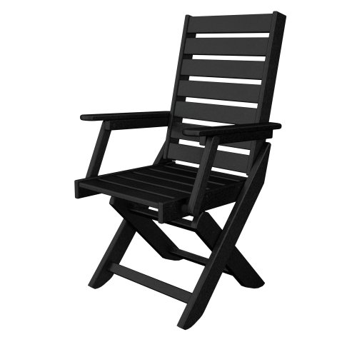 Polywood Cc4423-1bl Captain Dining Chair Black